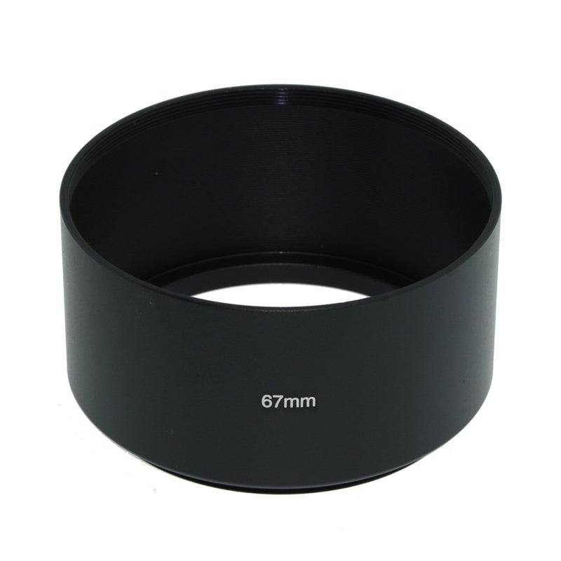 SIOTI 67mm Lens Hood, Oxidation Matte Anti Reflective Treatment, Aluminum Alloy, with 1 * 72mm Lens Cap, Compatible with Sony/Canon/Nikon/Fuji etc >85mm Camera Lens - Image 2
